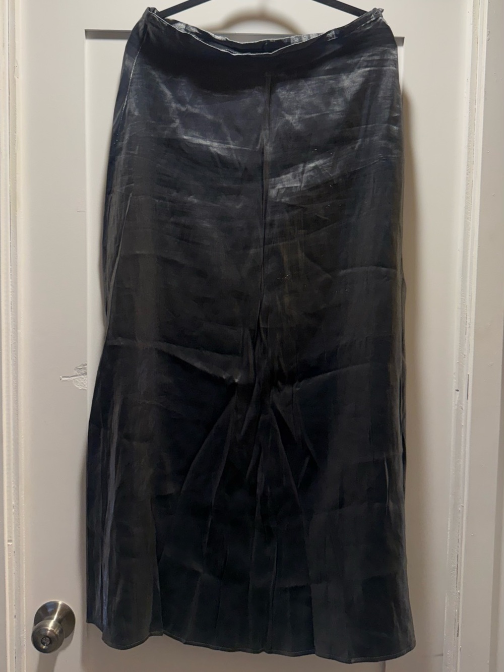 Jacqueline Ferrar Silver Satin Maxi Skirt